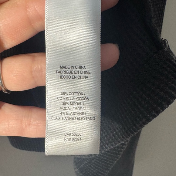 Splendid Collection Faded Black Waffle Knit Hooded Cardigan | Size Small - Picture 4 of 6